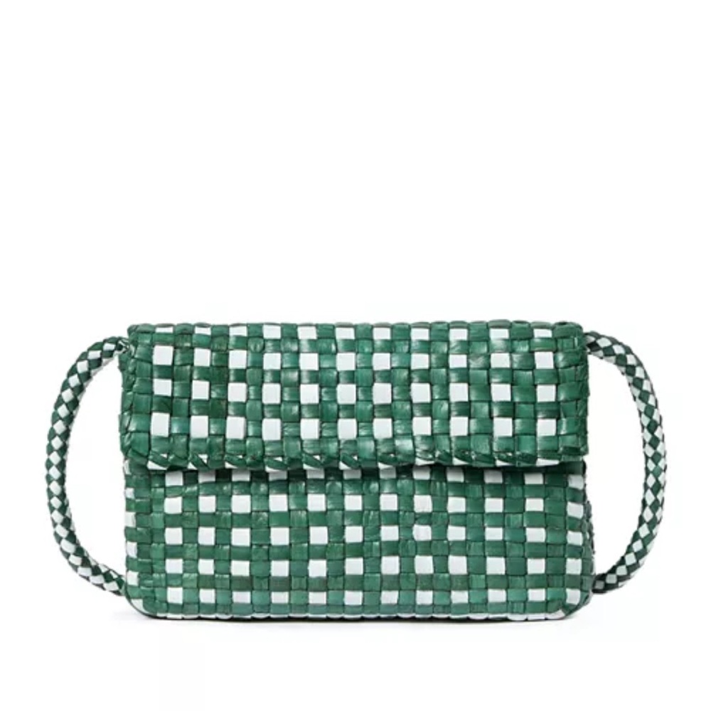 Loeffler Randall Green and White Crossbody Bag
